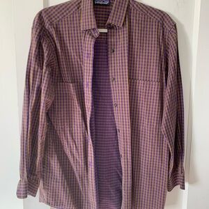 Patagonia Purple and Brown Checkered Men's Shirt